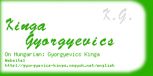 kinga gyorgyevics business card